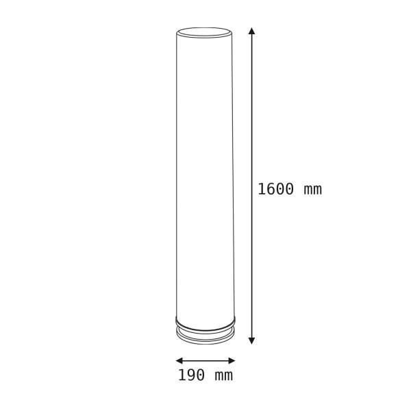 Lampadaire LED extérieur Blanc 165 cm IP65 4000 K Fiche Câble