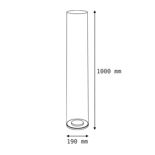Lampadaire LED extérieur Blanc 100 cm IP65 6500 K Connecteur Câble