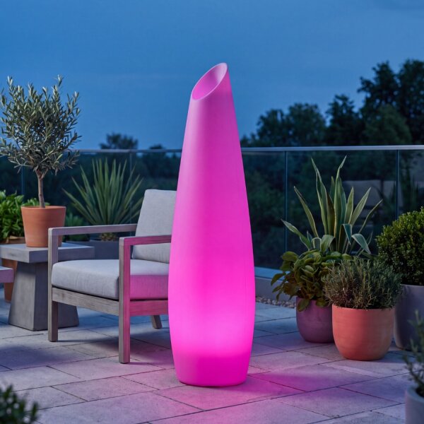 Lampe décorative à LED Jardin changement de couleur dimmable 140cm IP65 Batterie