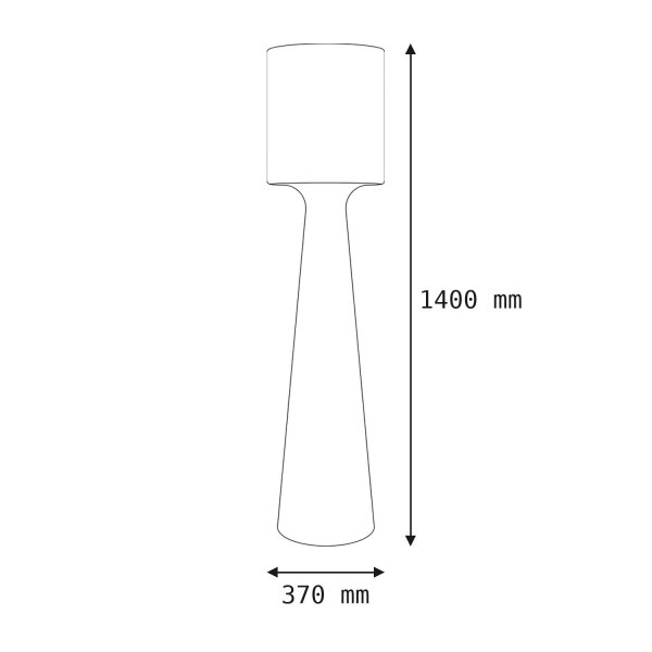 Lampadaire LED extérieur avec fiche Câble 140 cm IP65 2700 K