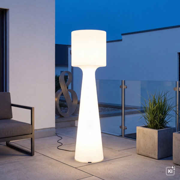 Lampadaire LED extérieur 140 cm câble fiche IP65 6000 K