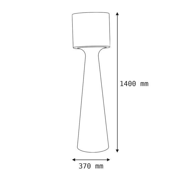 Lampadaire LED extérieur 140 cm câble fiche IP65 6000 K