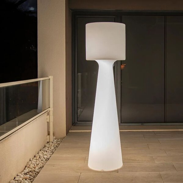 Lampadaire LED extérieur Batterie Variateur de couleurs RGBW IP65 170 cm