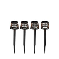 Lampe de jardin LED Piquet de terre 4 pièces...