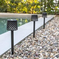 Lampe de jardin LED Piquet de terre 4 pièces...