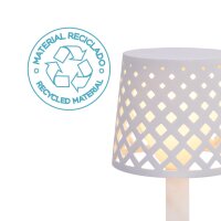 Lampe de table LED Akku Touch IP44 31 cm Blanc 3000 K...