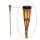 Lampe dextérieur LED Torche Piquet de terre solaire 120 cm de haut Bambou IP44