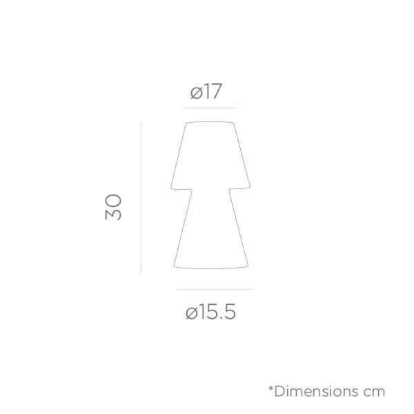 Lampe de table LED sans fil 30 cm variateur de couleur changement IP65 extérieur
