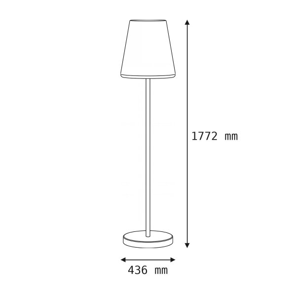 LED Lampadaire Variateur de couleur 3000-6500K Rose Blanc 177cm