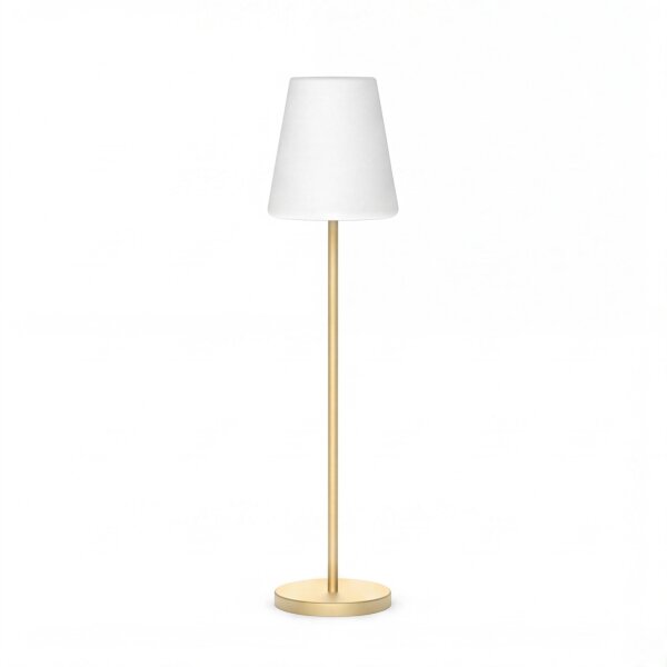 Lampadaire LED solaire 119cm changement de couleur laiton blanc IP65