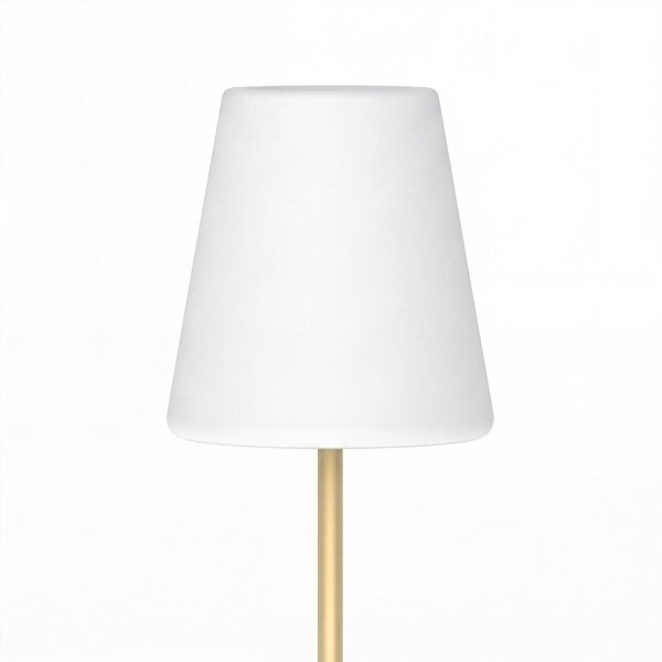 Lampadaire LED solaire 119cm changement de couleur laiton blanc IP65