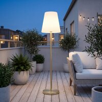 Lampadaire LED solaire 119cm changement de couleur laiton...