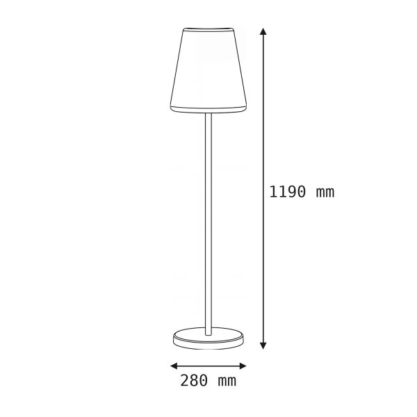Lampadaire LED extérieur 177 cm Variateur 3000-6500 K Gris Blanc