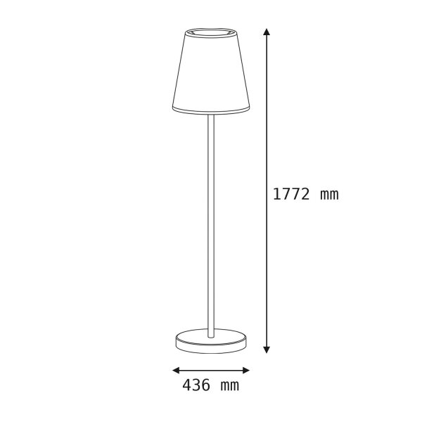 Lampe dextérieur LED solaire 177 cm laiton blanc IP65