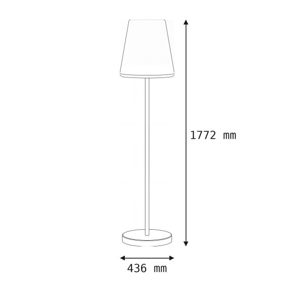 Lampadaire solaire LED 177 cm changement de couleur rose blanc IP65