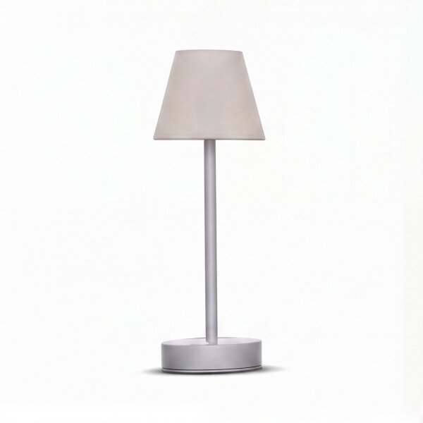 Lampe de table LED extérieure sans fil 32 cm Touch Dimmer Gris Blanc