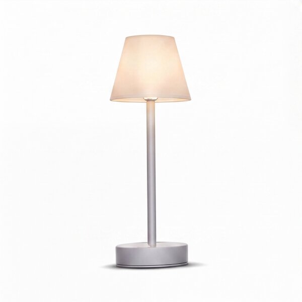 Lampe de table LED extérieure sans fil 32 cm Touch Dimmer Gris Blanc