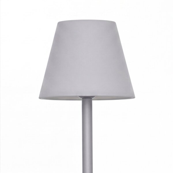 Lampe de table LED extérieure sans fil 32 cm Touch Dimmer Gris Blanc