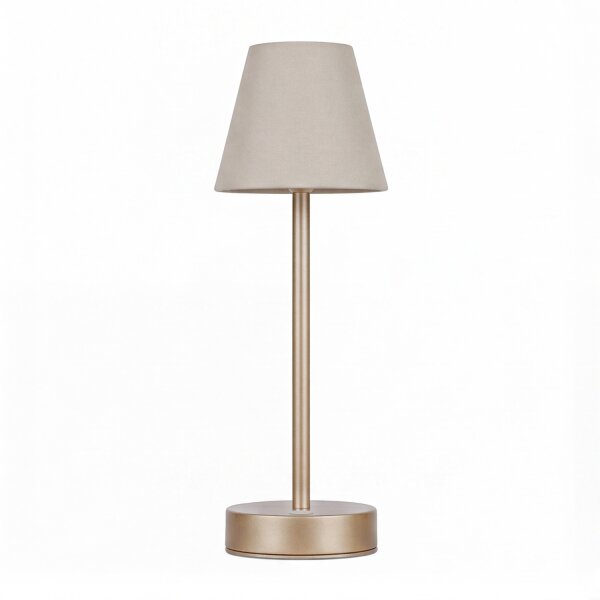 Lampe de table LED portable Touch Dimmer 32cm IP44 en laiton blanc