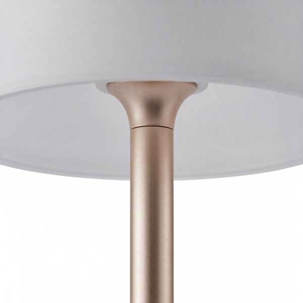 Lampe de table LED portable Touch Dimmer 32cm IP44 en laiton blanc