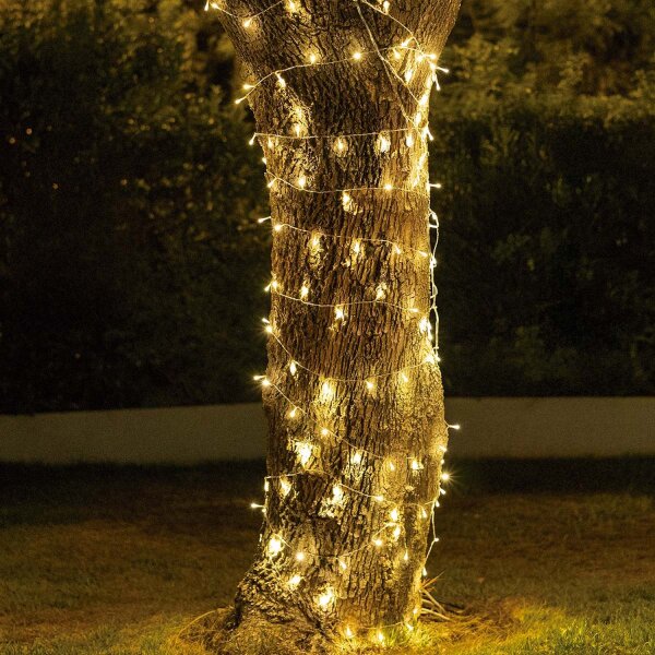 Guirlande lumineuse solaire à LED IP44 2100 K 100 cm de long RINKU