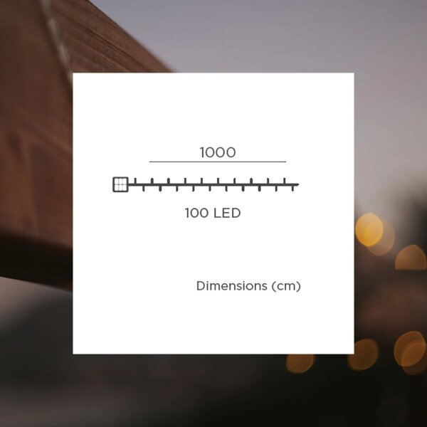 Guirlande lumineuse solaire à LED IP44 2100 K 100 cm de long RINKU