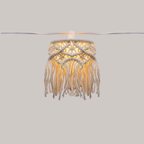 Guirlande lumineuse solaire LED 5m de long 2700 K blanc chaud IP44 blanc