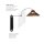 Lampe dextérieur LED Accu 155 cm 2-en-1 IP54 Herbe de mer Métal