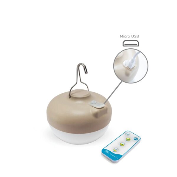 Lampe dextérieur LED rechargeable 2700 K 2-en-1 Mur Debout