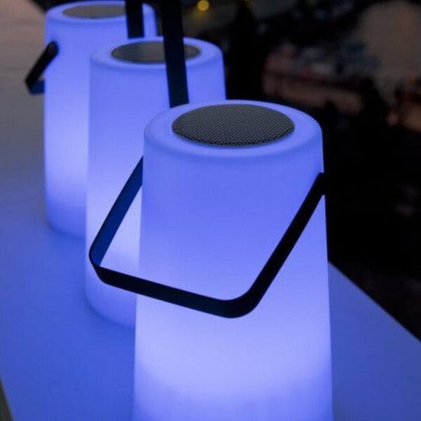 Lampe de table LED avec haut-parleur et variateur de couleur