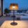 Lampe de table portable LED solaire bois métal 36 cm IP54 2700K