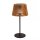 Lampe de table portable LED solaire bois métal 36 cm IP54 2700K