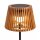 Lampe de table portable LED solaire bois métal 36 cm IP54 2700K
