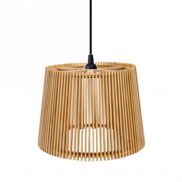 Lampe à suspendre dextérieur Abat-jour en bois E27 IP44 Ø 39 cm YOKKA