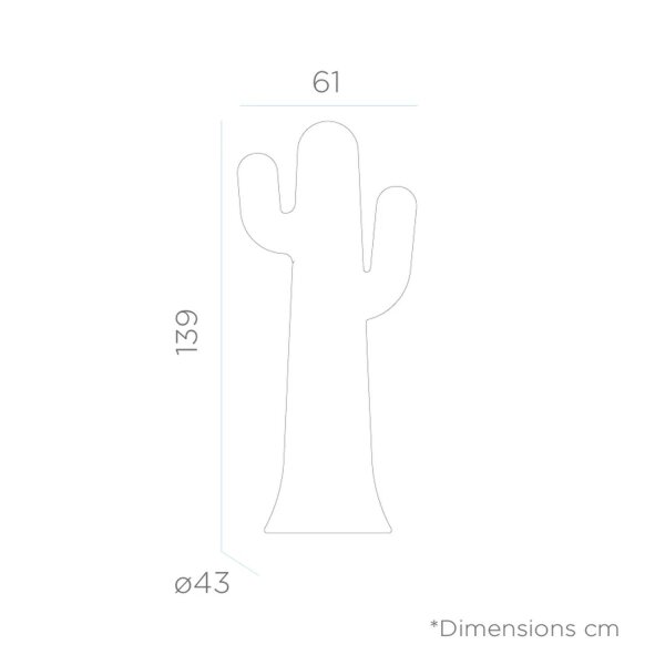 Lampadaire LED extérieur 139 cm IP65 6000K Vert Cactus avec câble