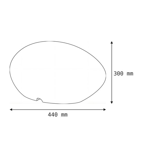 Lampe LED dextérieur Câble Pierre Design 60 cm de long IP65 6000 K