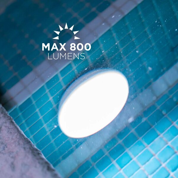 Lampe de piscine LED sans perçage Changement de couleur dimmable IP68 Ø 12 cm