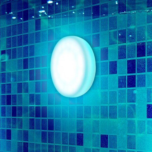 Lampe de piscine LED sans perçage Changement de couleur dimmable IP68 Ø 12 cm