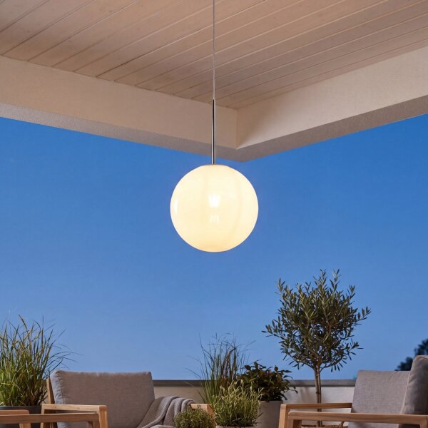 Lampe LED à suspendre à lextérieur sans fil Variateur de couleur Changement de couleur Ø 25 cm IP54