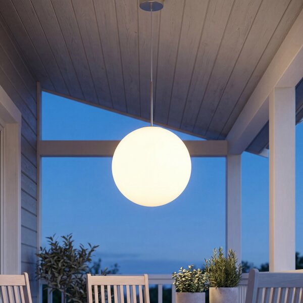 Lampe dextérieur LED suspendue sans fil Batterie Boule Ø 35 cm IP44