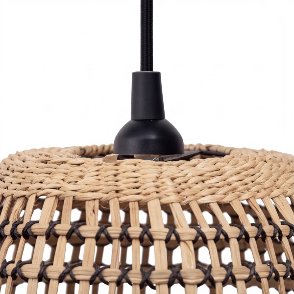 Suspension extérieure jonc de mer E27 IP44 Ø 33 cm Naturel Boho