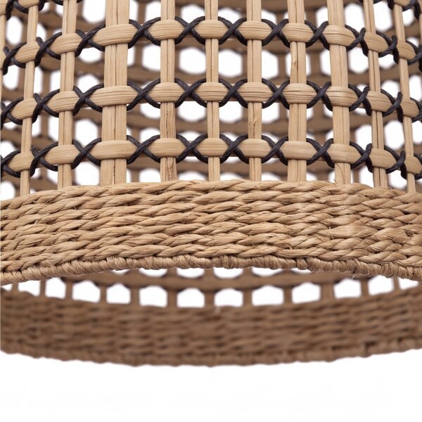 Suspension extérieure jonc de mer E27 IP44 Ø 33 cm Naturel Boho