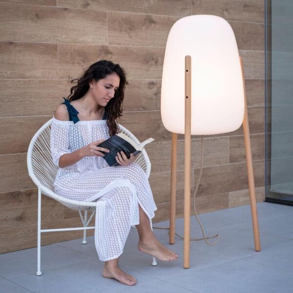 Lampadaire LED extérieur IP65 144 cm Tripode Variateur de couleur