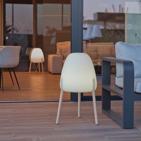 Lampe de table LED solaire IP65 70 cm variateur de couleur sans fil