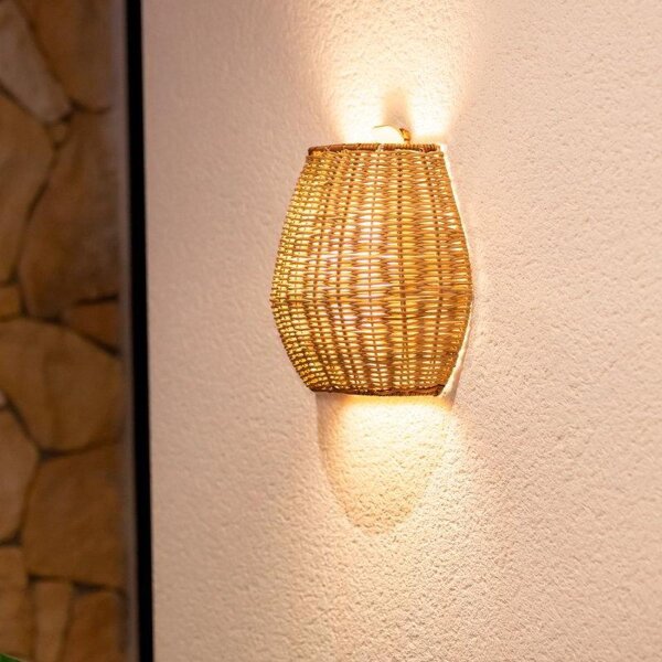 Lampe dextérieur LED Accu Rattan H : 24,5 cm sans fil à intensité variable