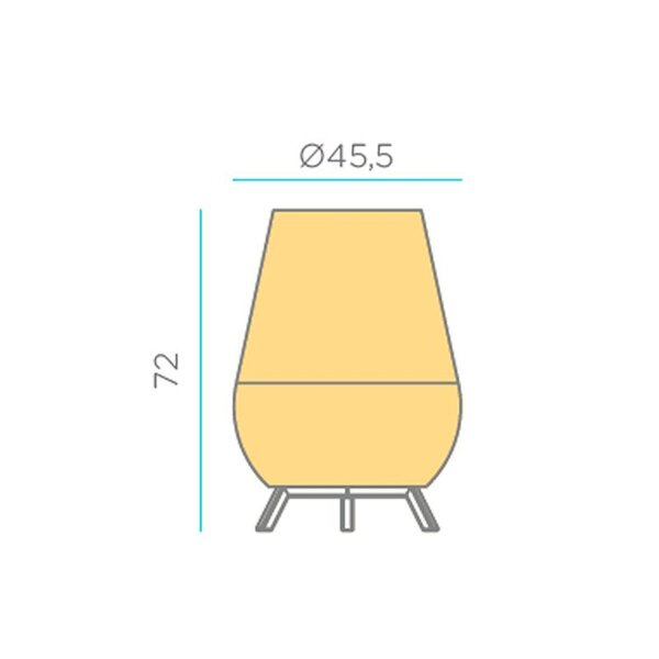 Lampe de table rotin 72 cm trépied câble fiche E27