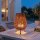 Lampe de table LED sans fil Rattan Akku IP54 H : 32,5 cm dimmable