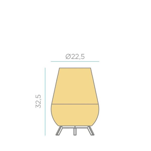 Lampe de table en rotin H : 32,5 cm Trépied naturel E27 FULDE