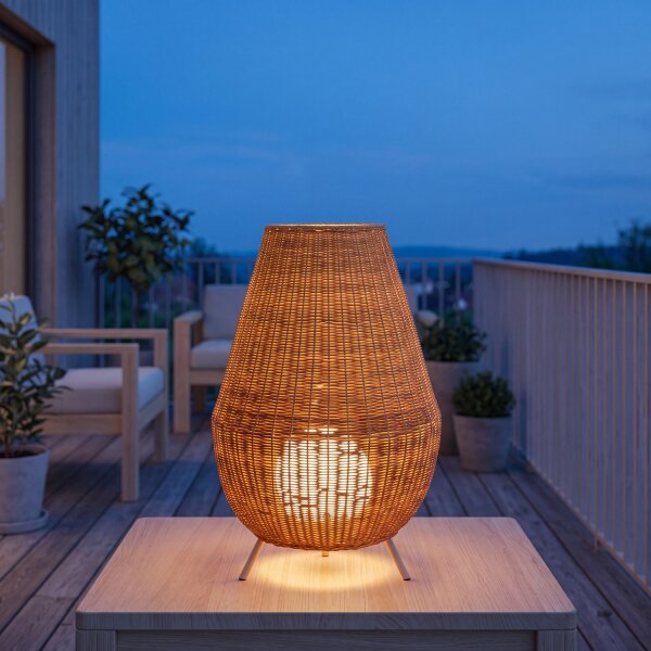Lampe de table LED accu sans fil IP65 72 cm variateur extérieur