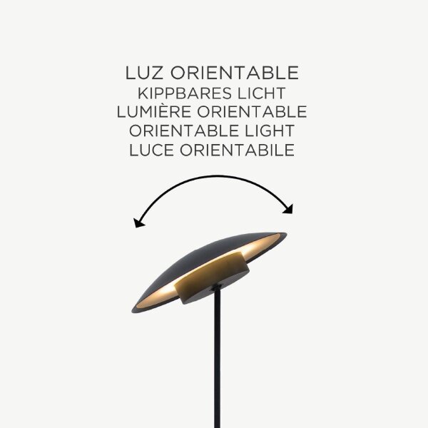 Lampe de table LED Akku Touch 40 cm IP44 Anthracite extérieur portable
